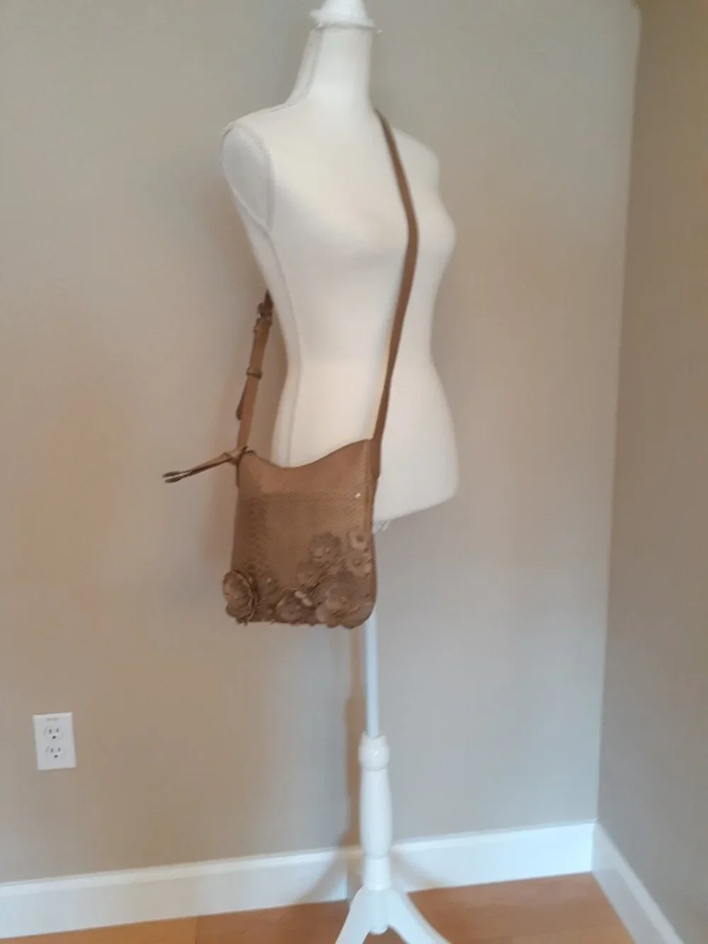 Frye Melissa Floral Leather Crossbody Bag